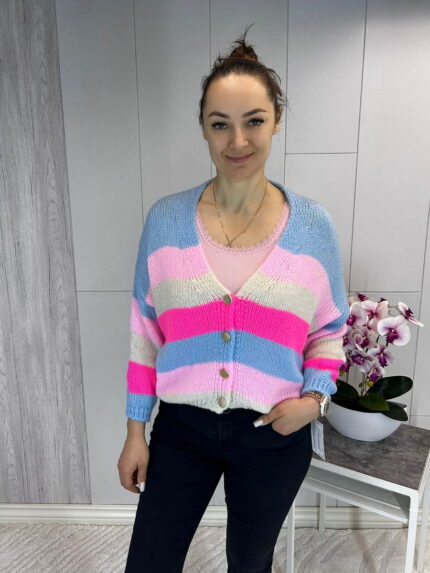 Mitmevärviline eest nööbitav kampsun - Image 5