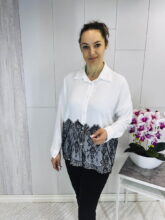 Valge pidulik pluus pitsiga